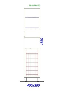 Пенал Aqwella Бриг Br.05.04.K/Gray